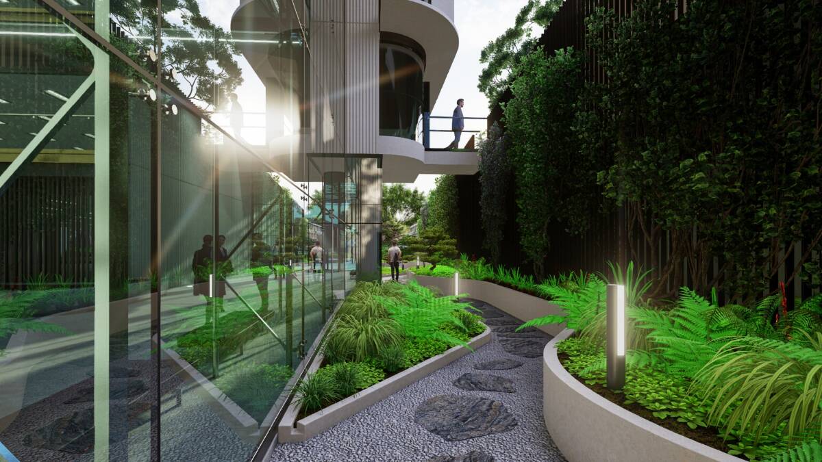 Sunken courtyards have been incorporated into the design. Picture supplied