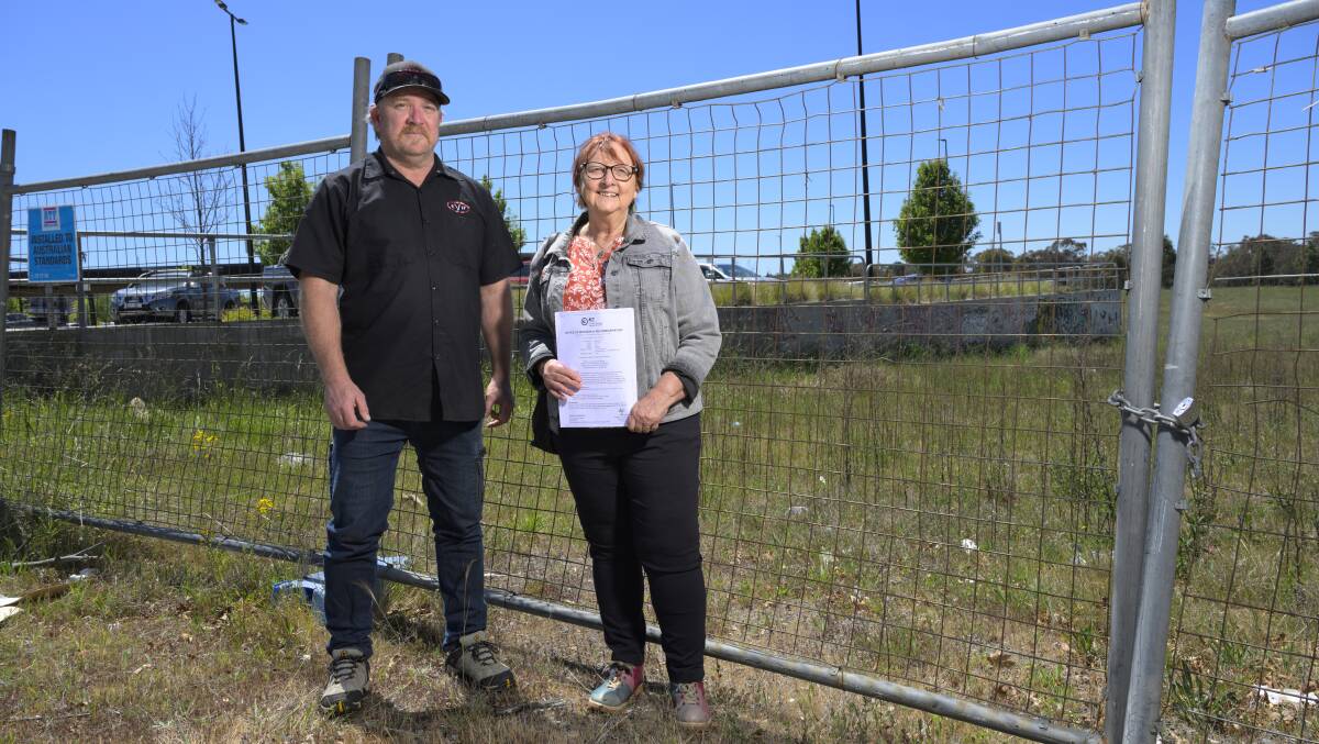 Casey resident Justin Young and Nicholls resident Maggie Chapman welcomed the government's refusal of an apartment development. Picture by Keegan Carroll