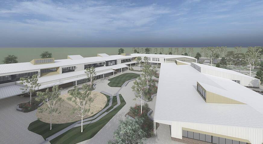 Artist's impression of Kenny High School from 2021. Picture: ACT government