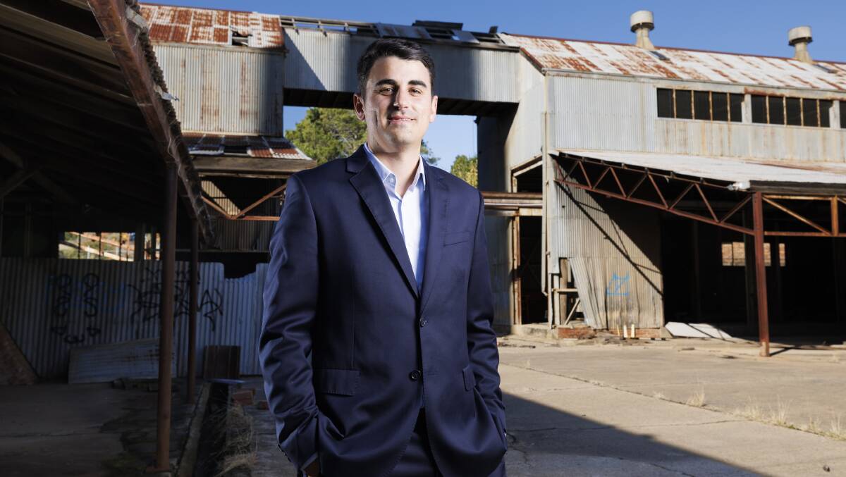 Doma senior development manager Alex Moulis at the old Canberra brickworks site in Yarralumla. Picture by Keegan Carroll