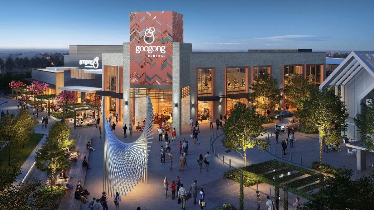 An artist's impression of the planned retail development for Googong. Picture supplied