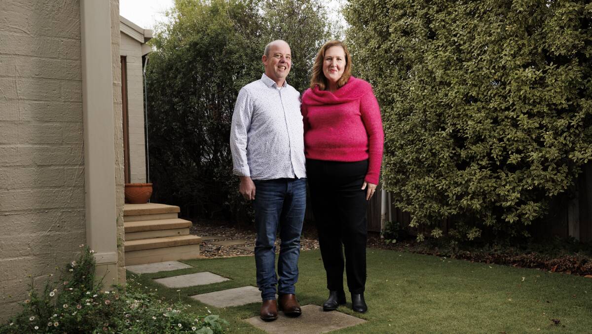 Paul and Fiona Guy are excited to have moved into their new home but are concerned for their children who are grappling with rising rates. Picture by Keegan Carroll