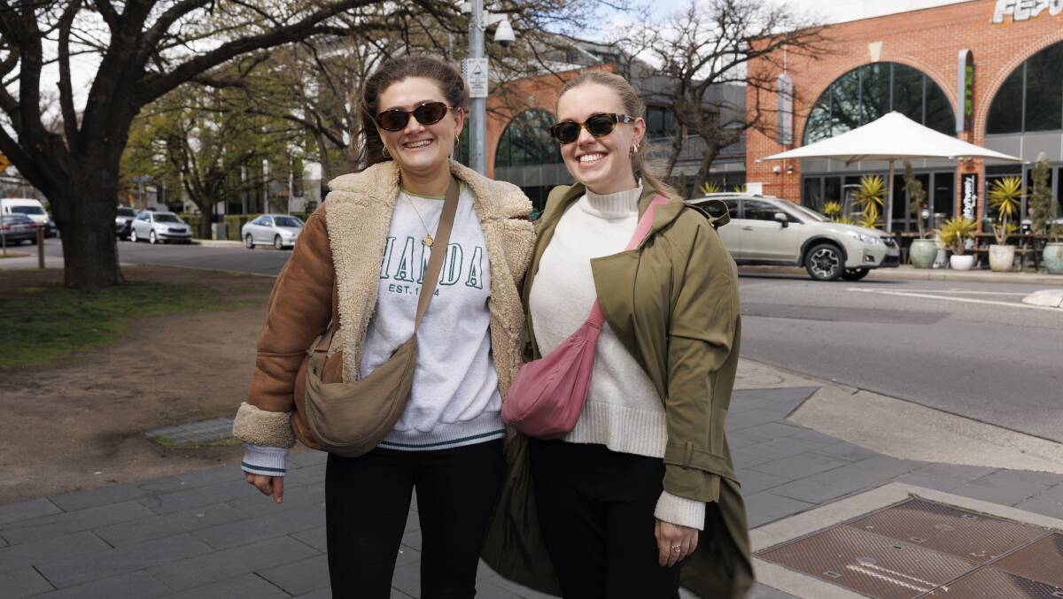 Georgia Scott and Abi Wells were visiting from Melbourne and chose to stay in an Airbnb. Picture by Keegan Carroll