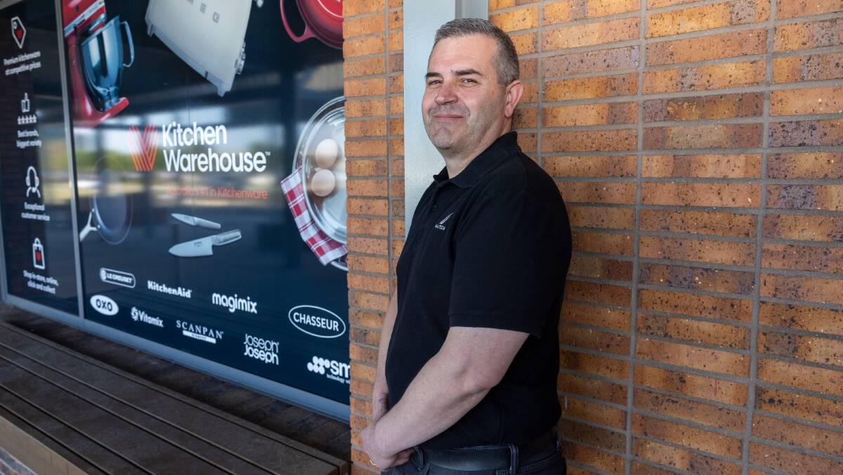 Kitchen Warehouse general manager retail Justin Zito outside the new store in Majura Park. Picture by Gary Ramage