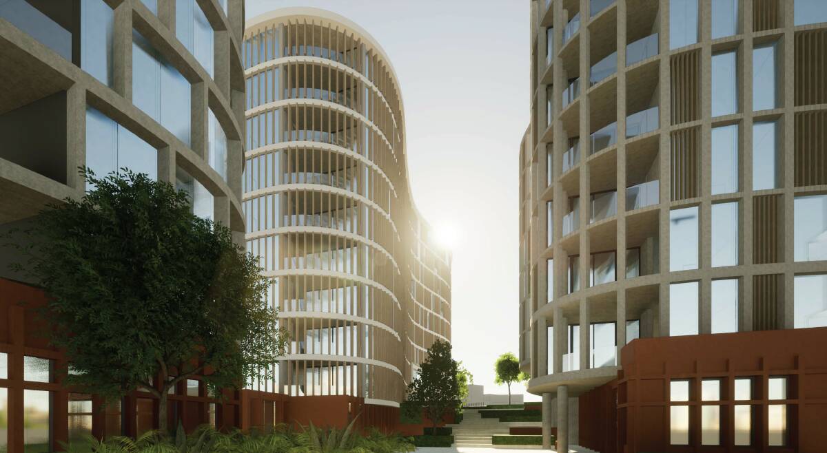 An artist's impression of Geocon's proposed residential development at 70 Allara Street. Picture: Supplied