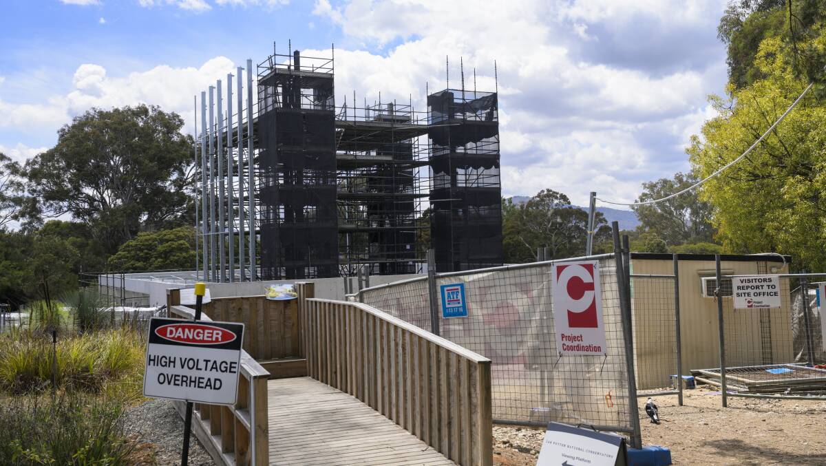 Construction of the Ian Potter National Conservatory under way in November 2023. Picture by Keegan Carroll