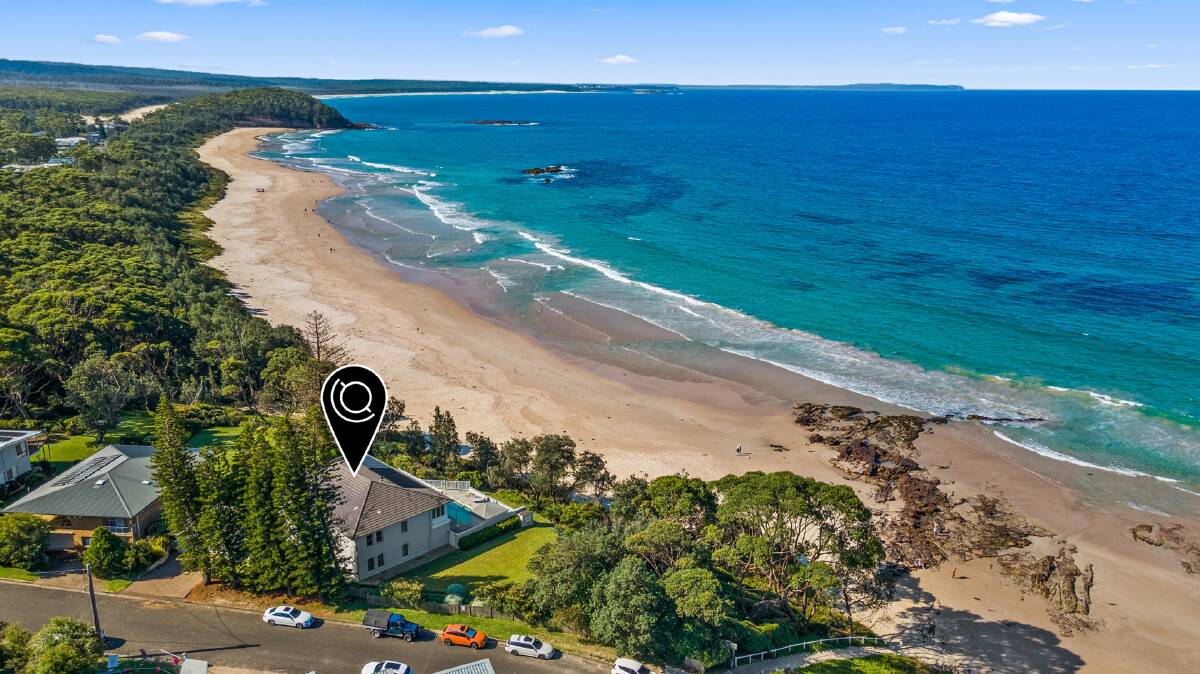 It is one of two homes with direct access to Narrawallee Beach. Picture supplied