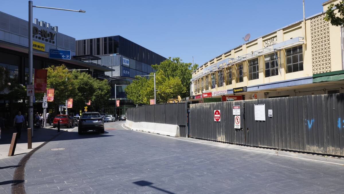 The hotel will be located between Garema Place and Bunda Street, opposite the Canberra Centre. Picture by Keegan Carroll