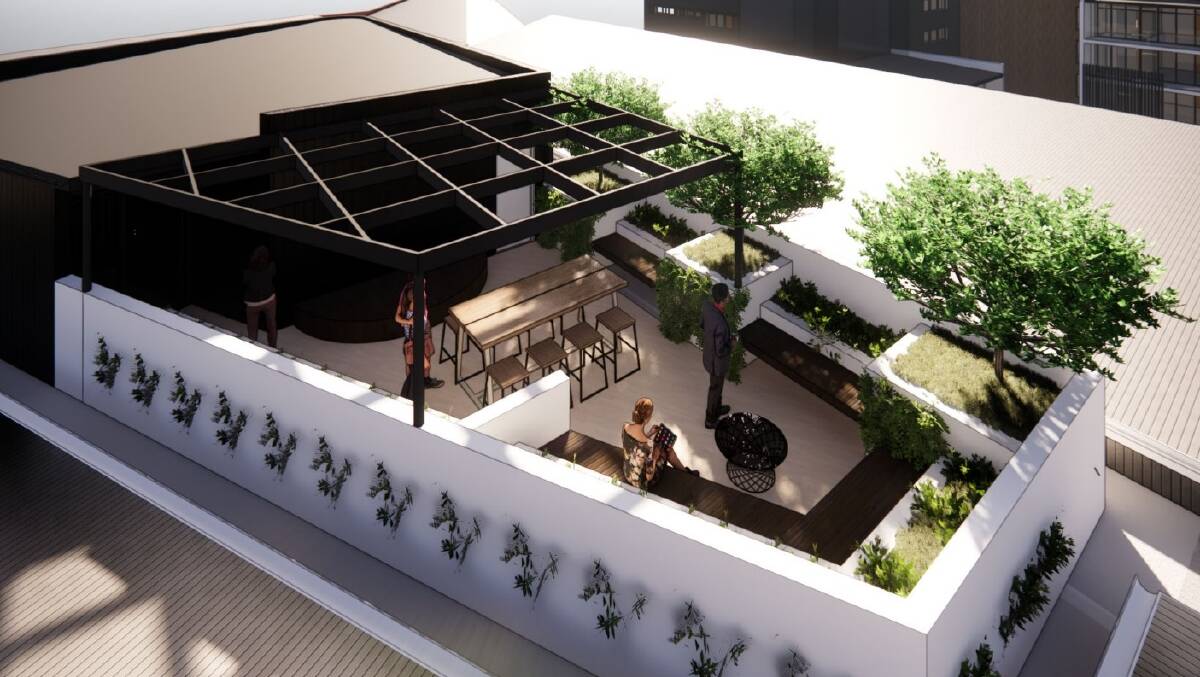 The hotel will include a rooftop terrace. Picture: Oztal Architects
