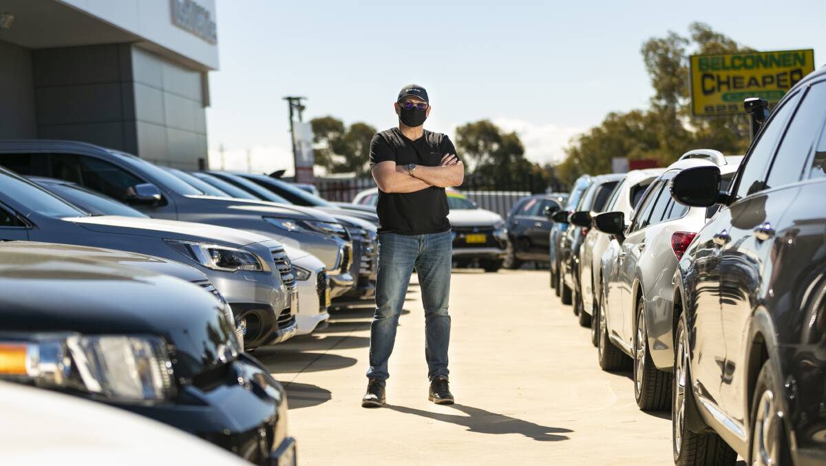 Toyota Canberra dealer principal Mirko Milic said car dealerships were unable to release car orders due to restrictions. Picture: Keegan Carroll