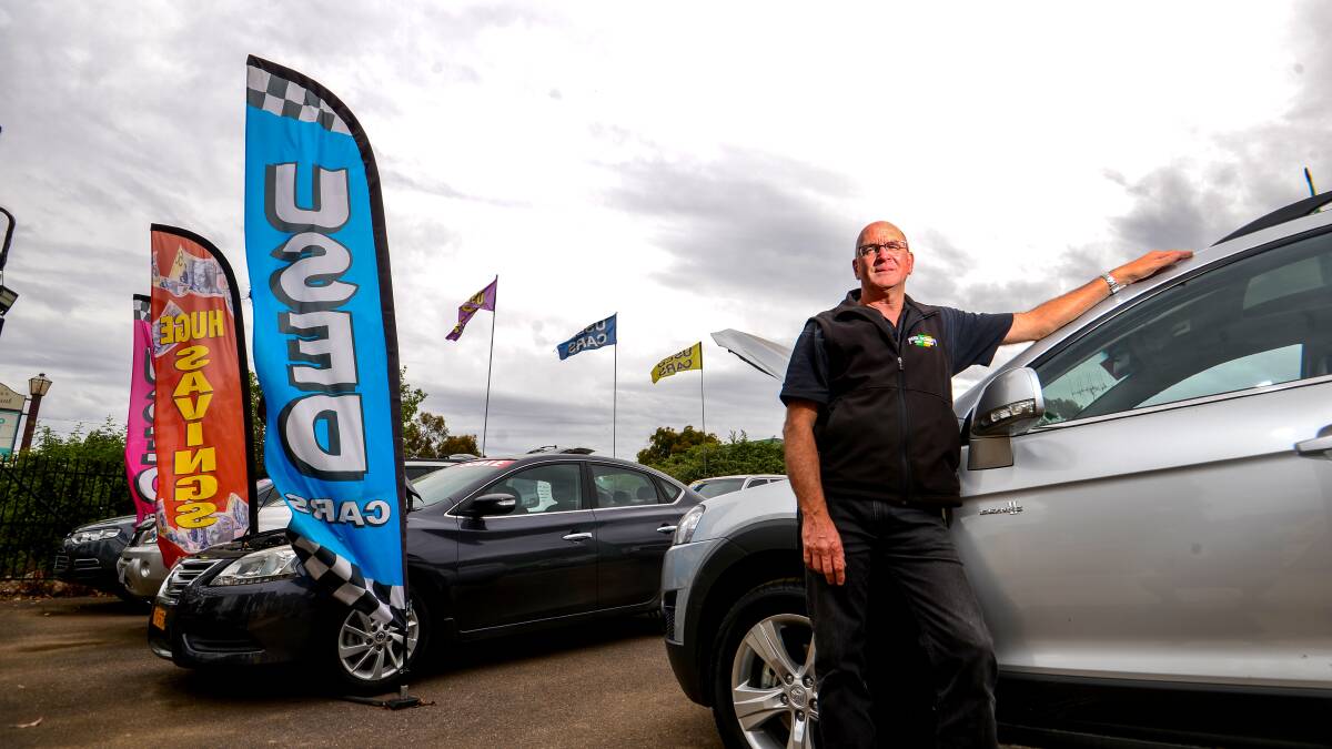 Kangaroo Flat used car dealer Phil Doherty has seen a huge increase in demand for second hand vehicles in the past 12 months. Picture: DARREN HOWE
