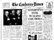 The front page of The Canberra Times on June 22, 1968.