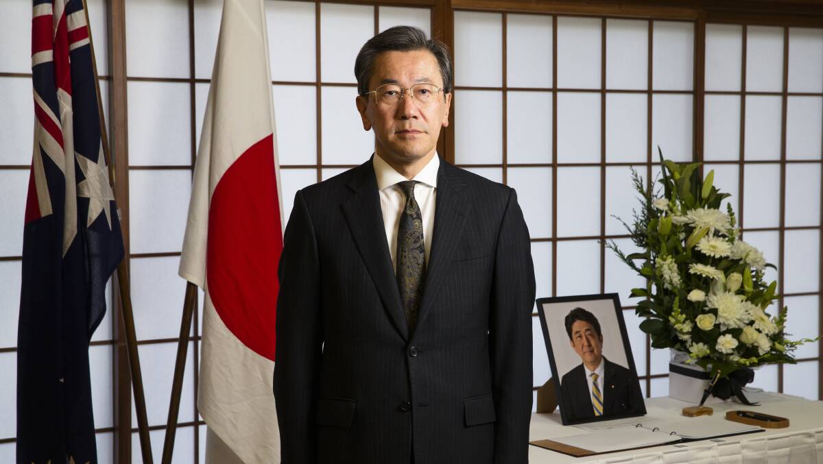 Japanese Ambassador to Australia Shingo Yamagami. Picture: Keegan Carroll
