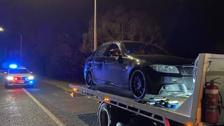 A vehicle was seized after the driver tried to race police. Picture: ACT Policing