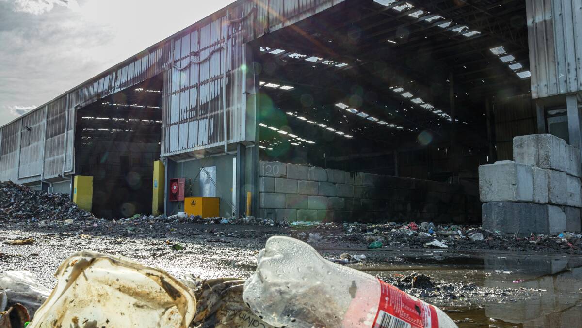 The Materials Recovery Facility at Hume after the fire. Picture by Sitthixay Ditthavong