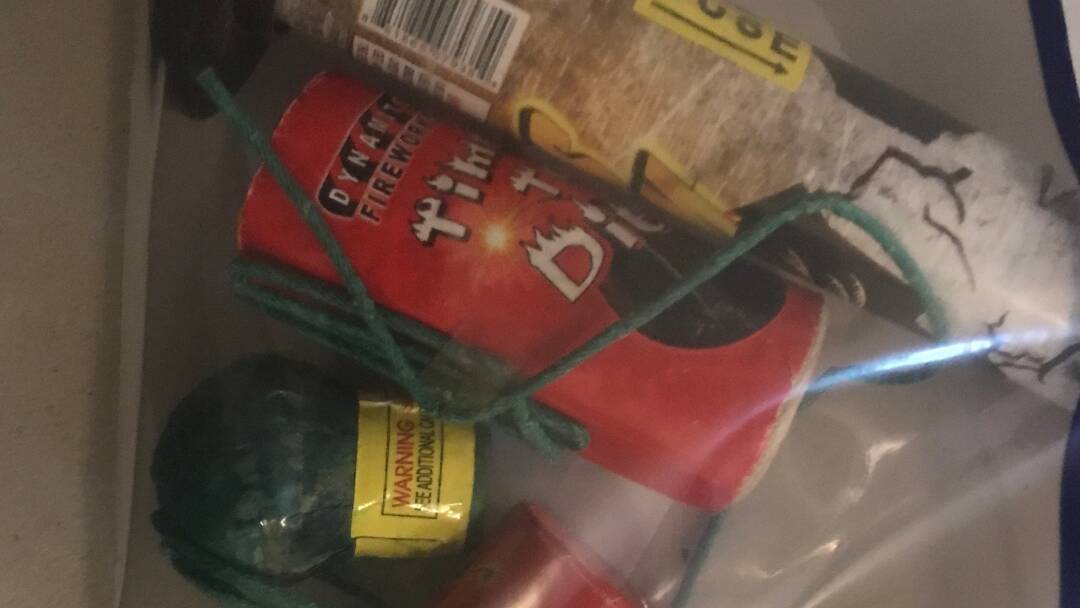 Fireworks seized from Loiterton's home in Kaleen. Picture by ACT Policing 