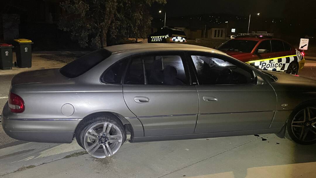 The car allegedly involved in the incident. Picture: ACT Policing