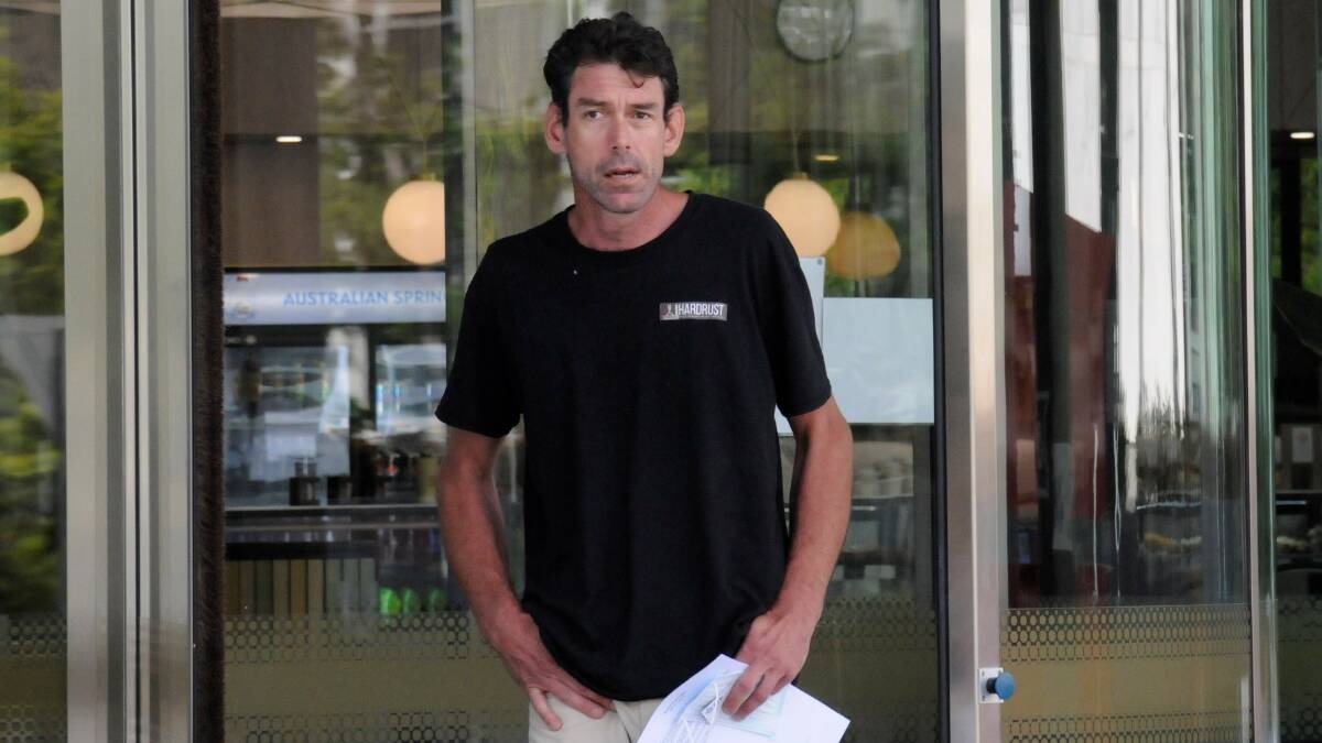 Ryan Harder outside court when he was granted bail in February. Picture: Blake Foden