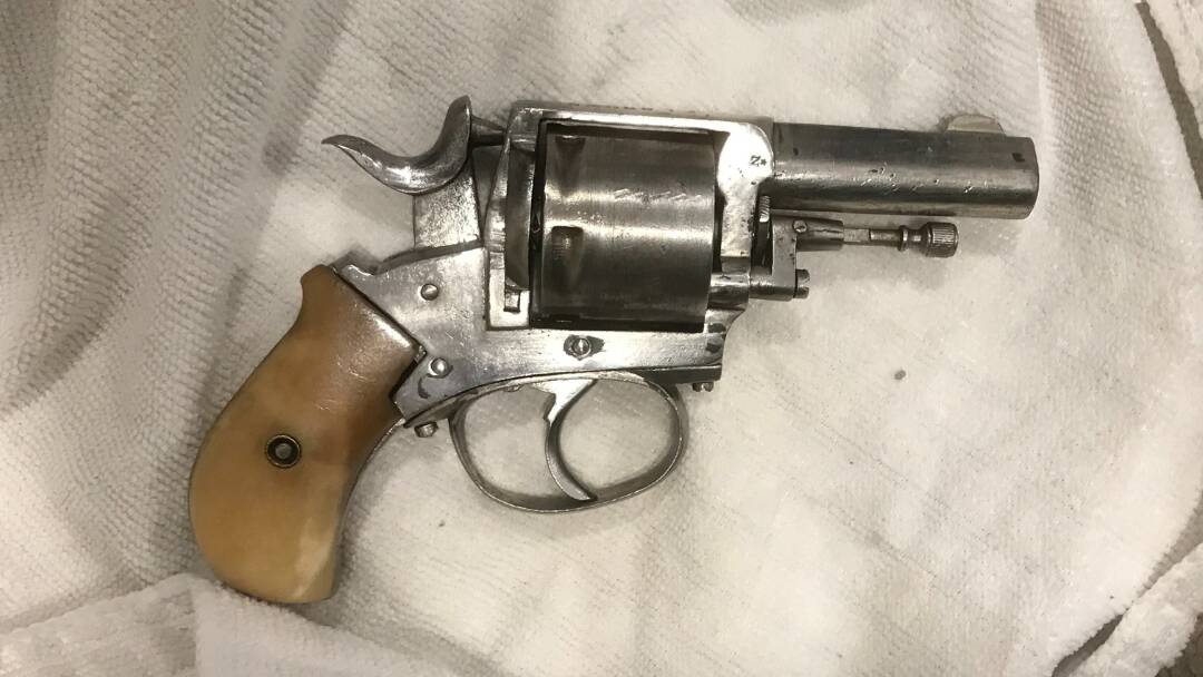 A revolver allegedly seized from Srna's Garran home on Friday. Picture by ACT Policing 