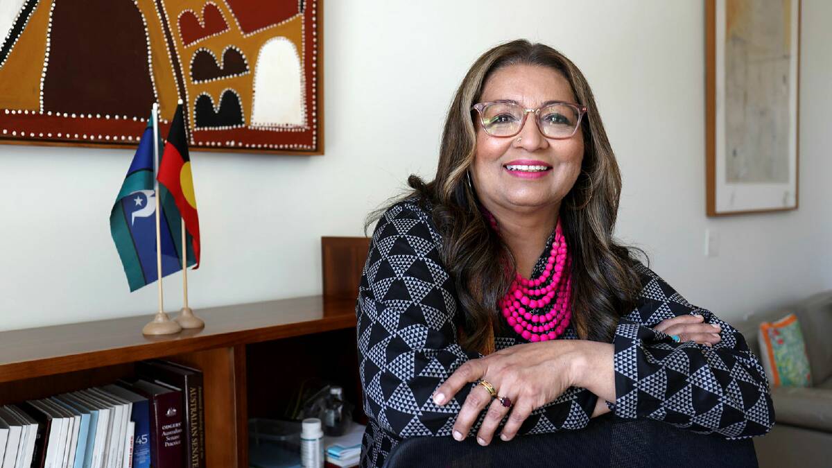 Greens senator Mehreen Faruqi in her office at Parliament House. Picture by James Croucher