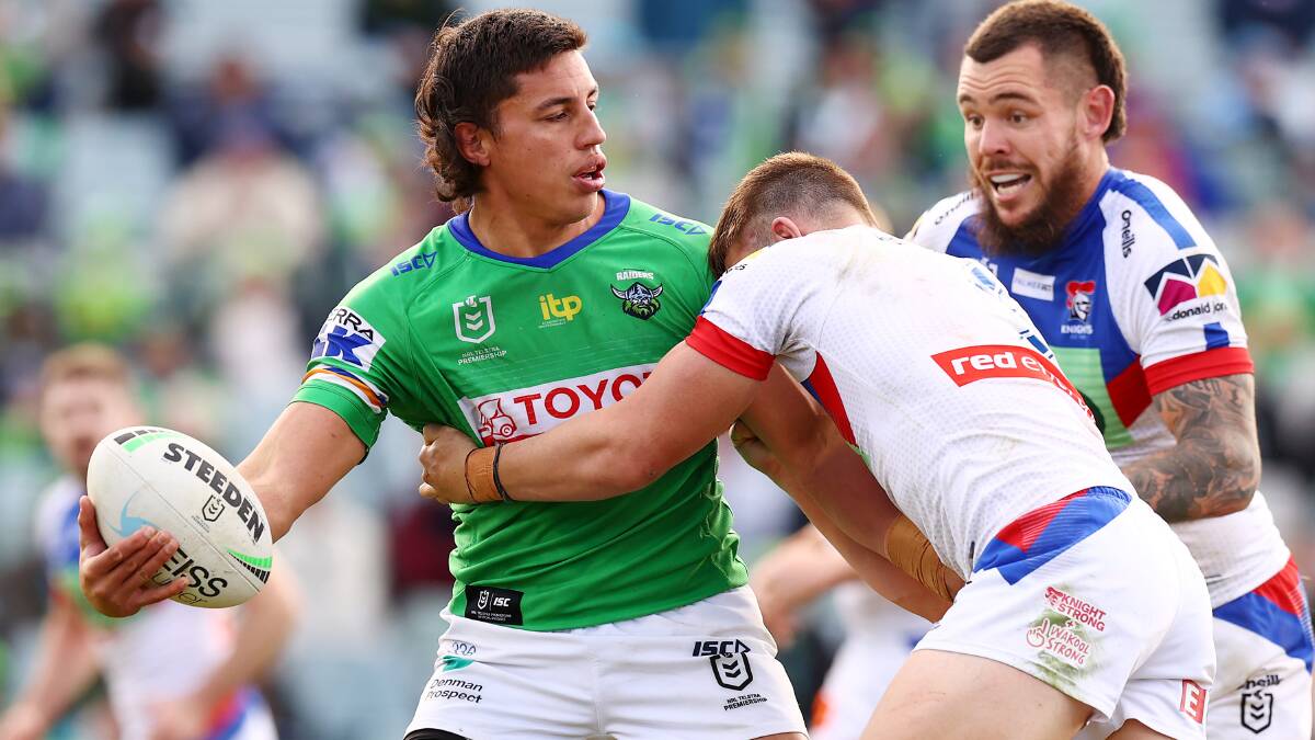 Joseph Tapine is in top form for the Raiders. Picture: Getty Images
