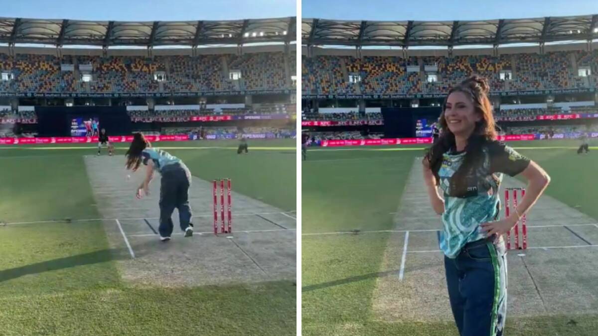 Singer Amy Shark debuted the BBL's 'celebrity first bowl'. Picture X/BBL