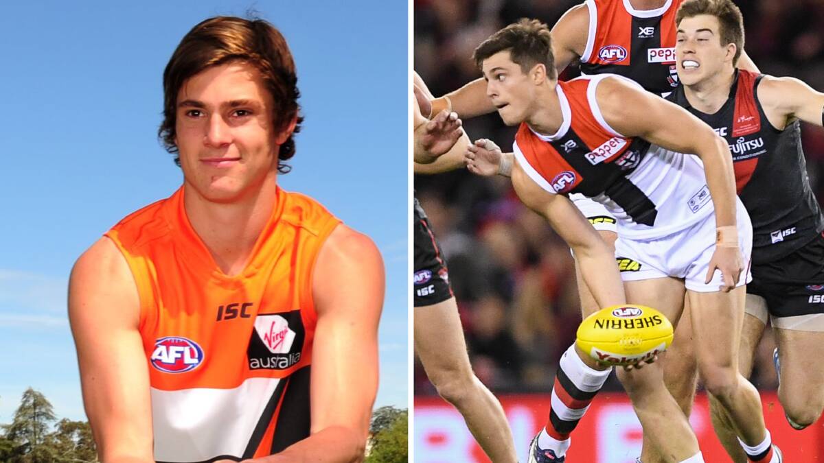 Jack Steele in 2014 with GWS, and later with St Kilda. Pictures by Melissa Adams, Morgan Hancock