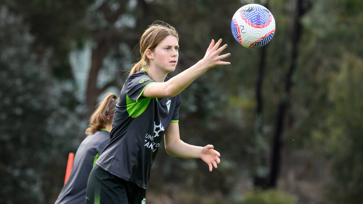 Ruby Nathan at Canberra United training. Picture by Sitthixay Ditthavong