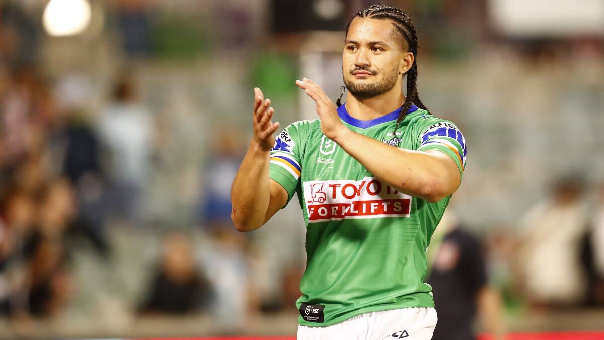 Canberra Raiders' Corey Harawira-Naera has signed with the team until the end of 2025. Picture: Keegan Carroll