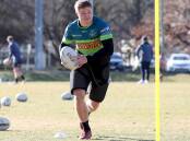 Zac Woodford at Canberra Raiders training. Picture: James Croucher