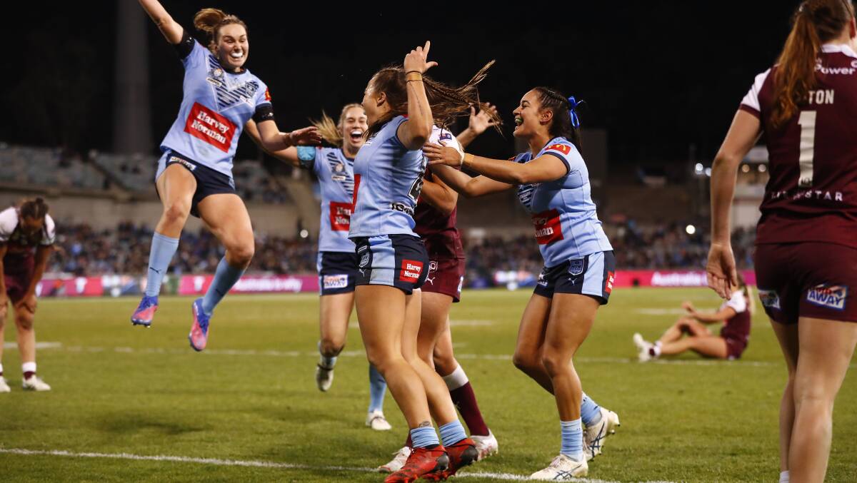 The NSW Blues defeated Queensland in last year's series in Canberra. Picture Getty Images