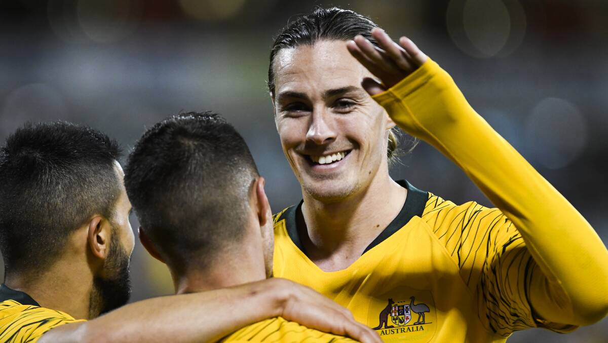 Socceroos star Jackson Irvine in Canberra in 2019. Picture by Dion Georgopoulos