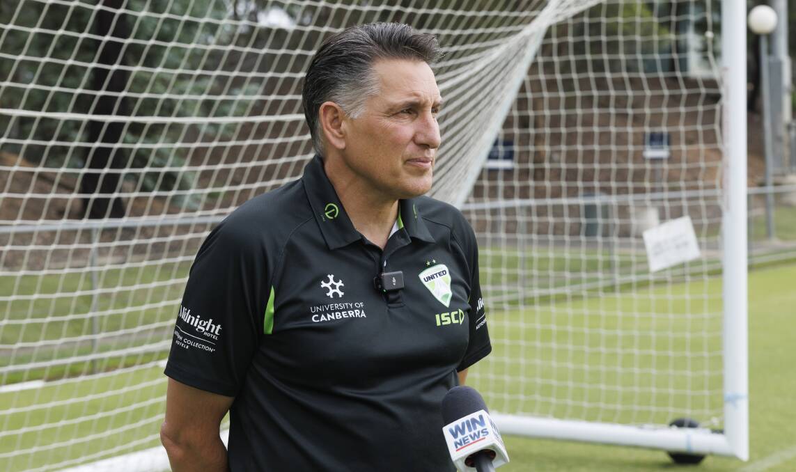Canberra United coach Njegosh Popovich. Picture by Keegan Carroll