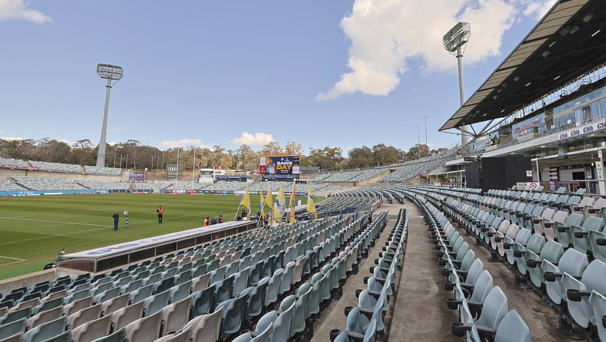 Canberra Stadium was opened in 1977. Picture by Keegan Carroll