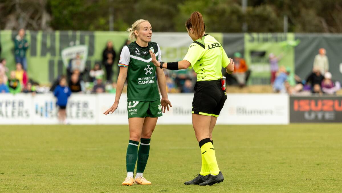 Canberra United vice-captain Nickoletta Flannery at McKellar Park. Picture by Gary Ramage