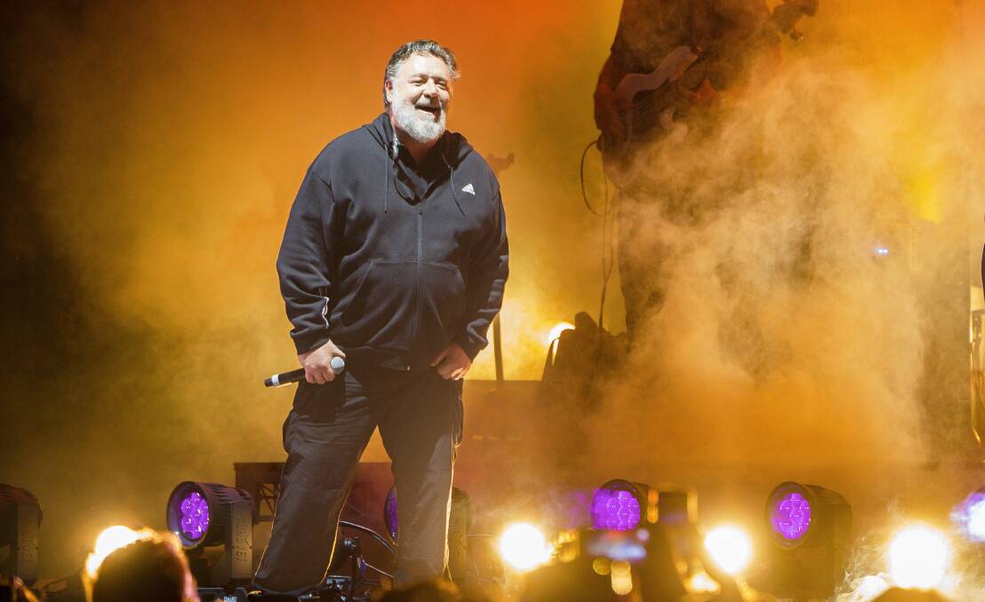 Actor Russell Crowe joined singer Amy Shark at the Groovin the Moo music festival in Canberra in April too. Picture by Sitthixay Ditthavong