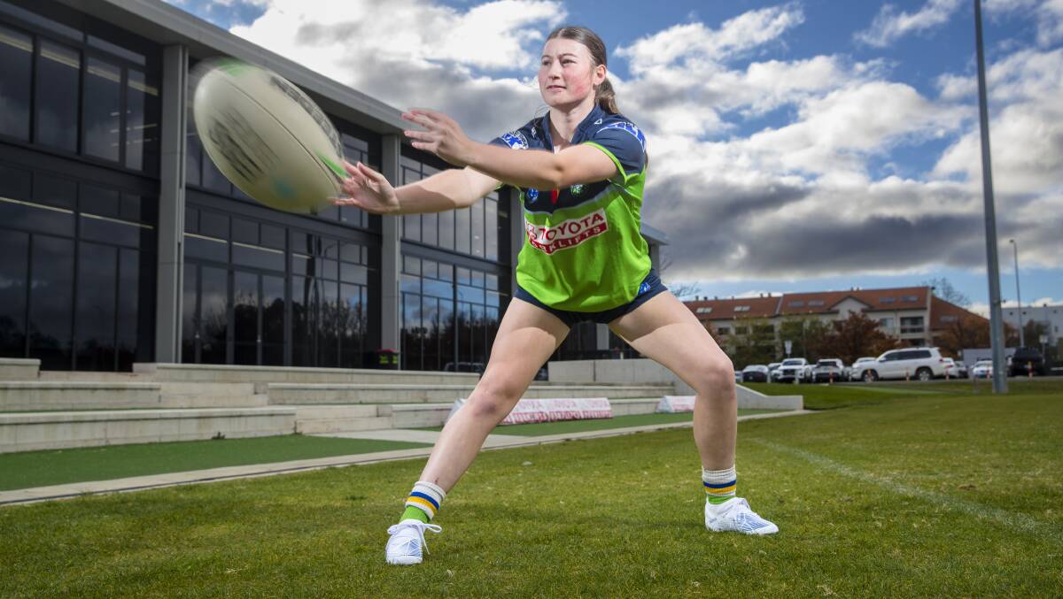 Raiders under-19s player Kayla Fleming is excited for the NRLW in 2023. Picture by Keegan Carroll