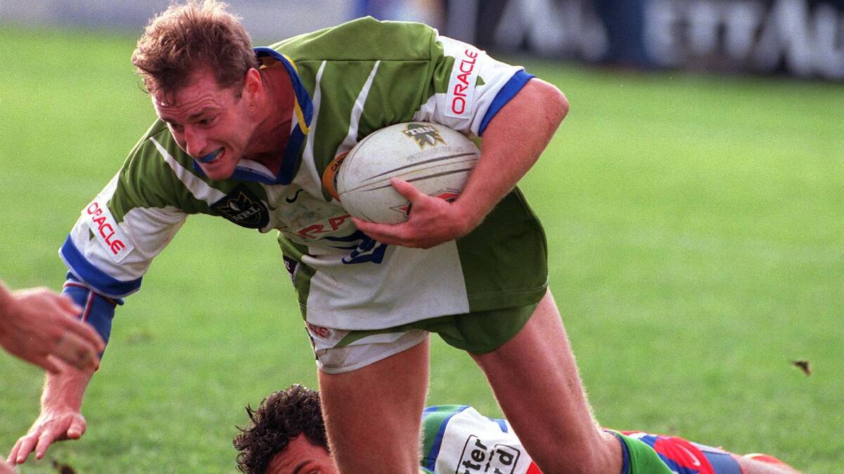 Michael Maguire playing for the Raiders in 1998. Picture Getty Images.