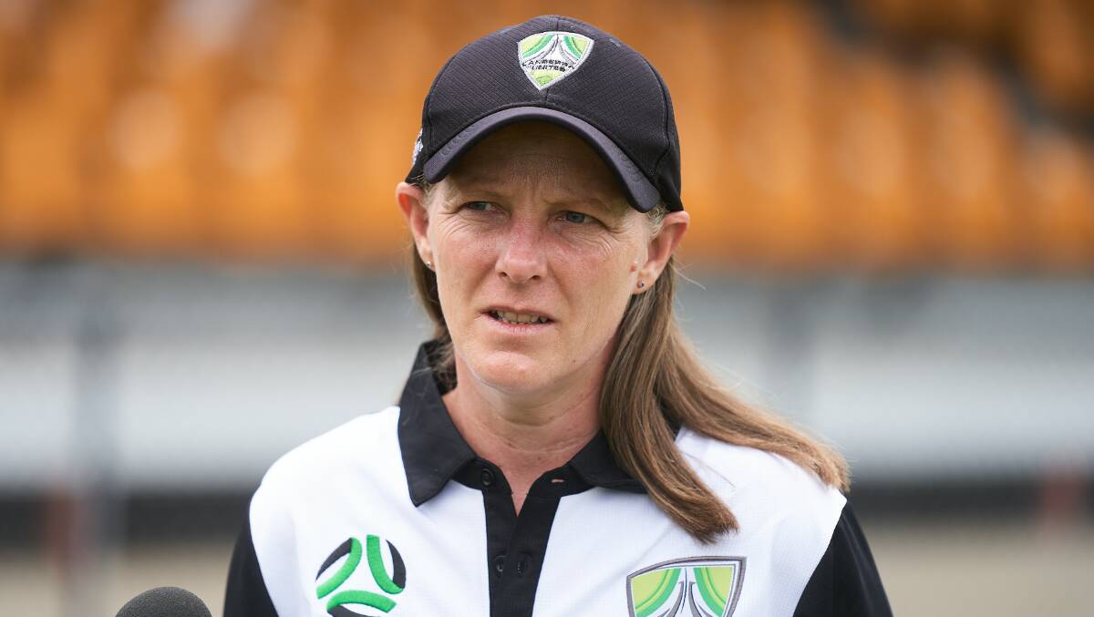 Vicki Linton with Canberra United in 2020. Picture: Matt Loxton