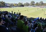 Canberra United fans watch their team at McKellar Park. Picture by Elesa Kurtz