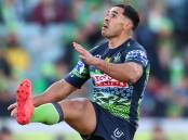 Jamal Fogarty made his long-awaited Raiders debut on Sunday. Picture: Getty Images