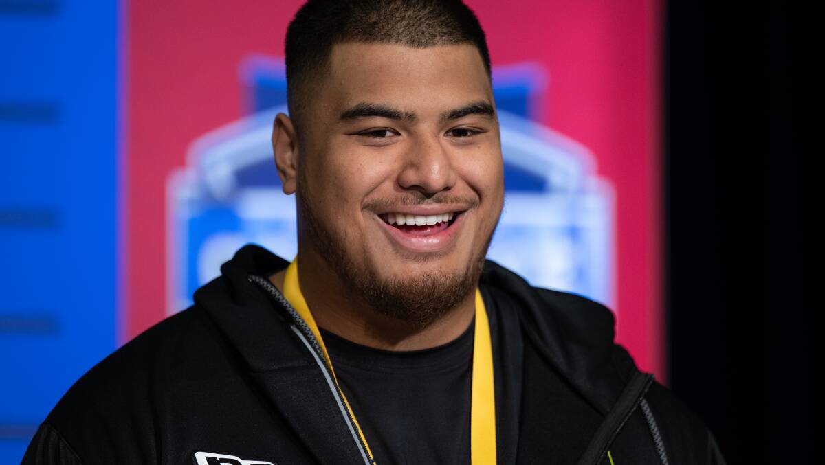 Australian Daniel Faalele was drafted by the Baltimore Ravens. Picture: Getty Images