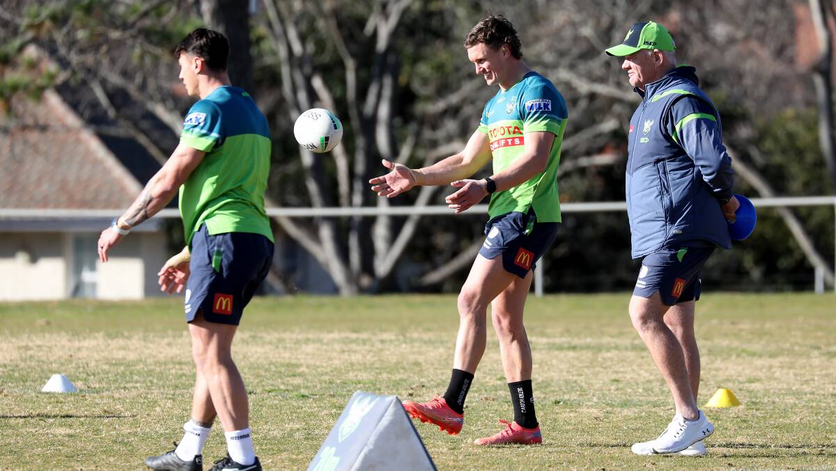 Jack Wighton at Canberra Raiders training. Picture: James Croucher