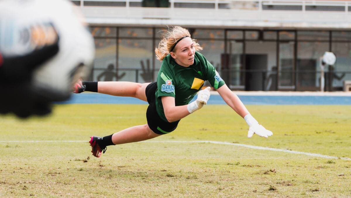 Chloe Lincoln in Young Matildas camp. Picture Football Australia