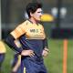 Darcy Swain at Brumbies training on Tuesday ahead of his milestone match. Picture: Keegan Carroll