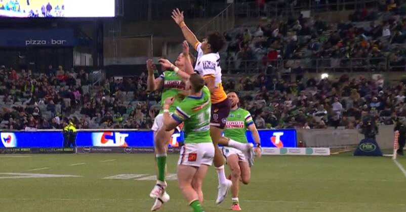The incident that was slammed by commentators and Ricky Stuart. Picture Fox Sports