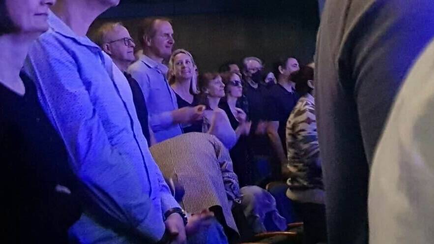 Prime Minister Anthony Albanese in attendance at Russell Crowe's show in Canberra. Picture Supplied