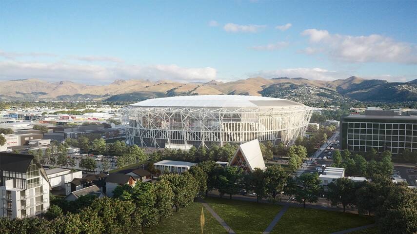 What the new Te Kaha Stadium will look like in Christchurch. Picture Te Kaha