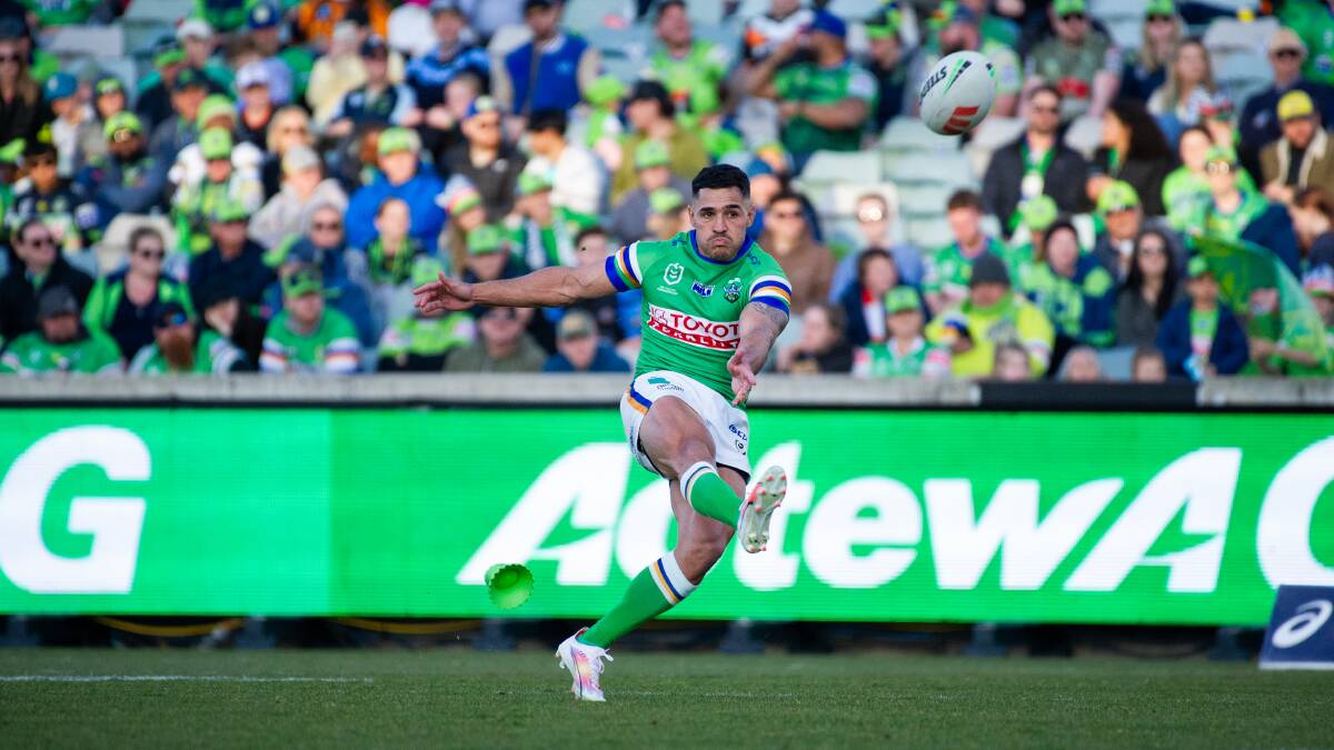 At Canberra Jamal Fogarty is over 81 per cent in goal conversion rate. Picture by Elesa Kurtz