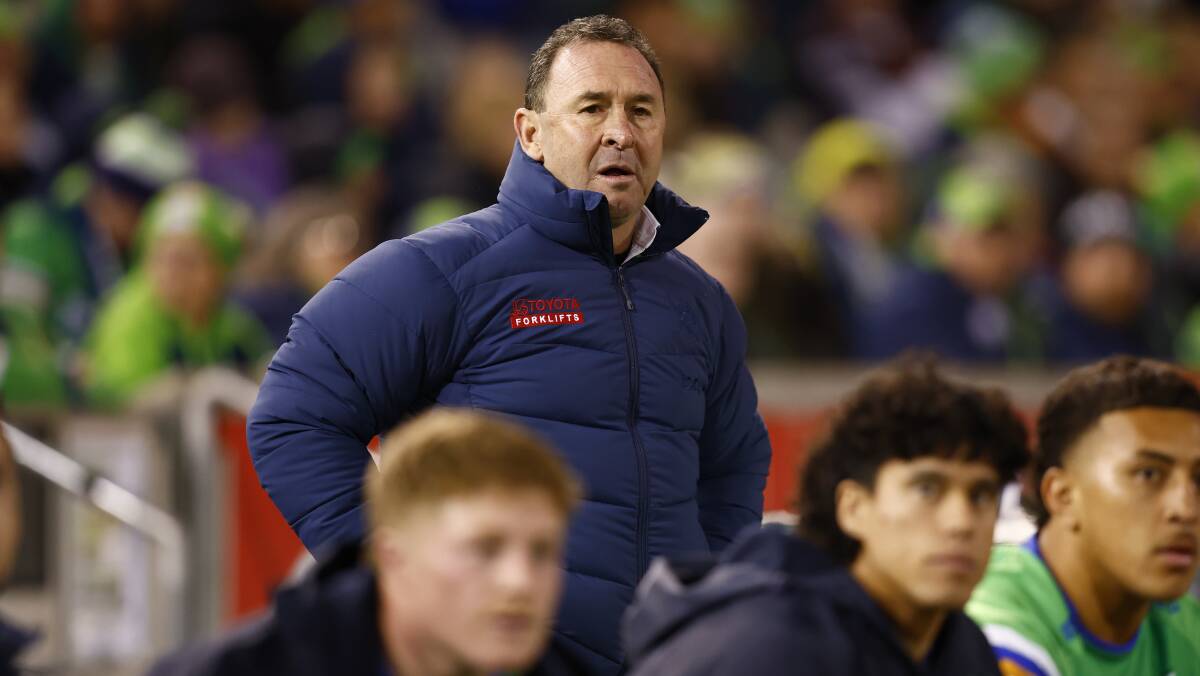 Ricky Stuart was livid at referee calls after the Brisbane defeat. Picture by Keegan Carroll